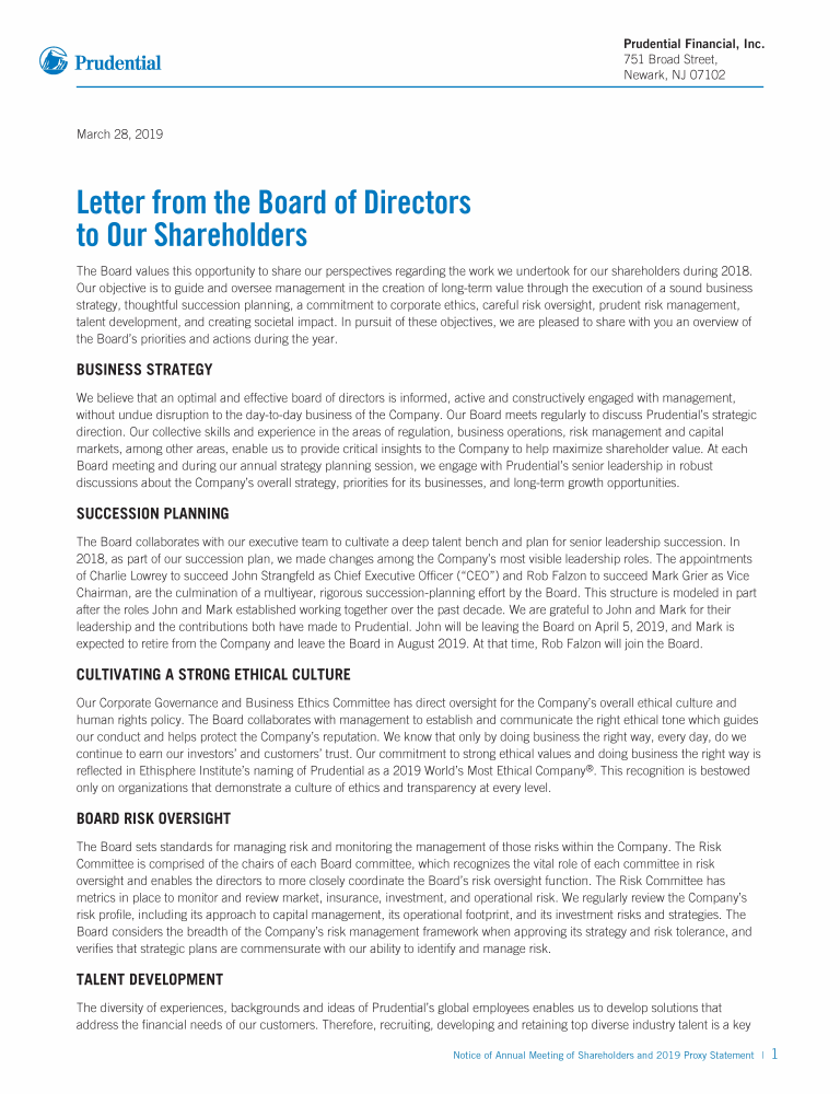 prudential financial inc 2019 proxy statement llp balance sheet format in excel correcting errors a trial