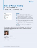 Notice of Annual Meeting of Shareholders of Prudential Financial, Inc.
