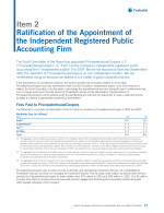 Item 2 - Ratification of the Appointment of the Independent Registered Public Accounting Firm