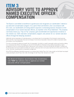 Item 3 - Advisory Vote to Approve Named Executive Officer Compensation