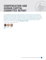 <b>Compensation and Human Capital Committee Report</b>