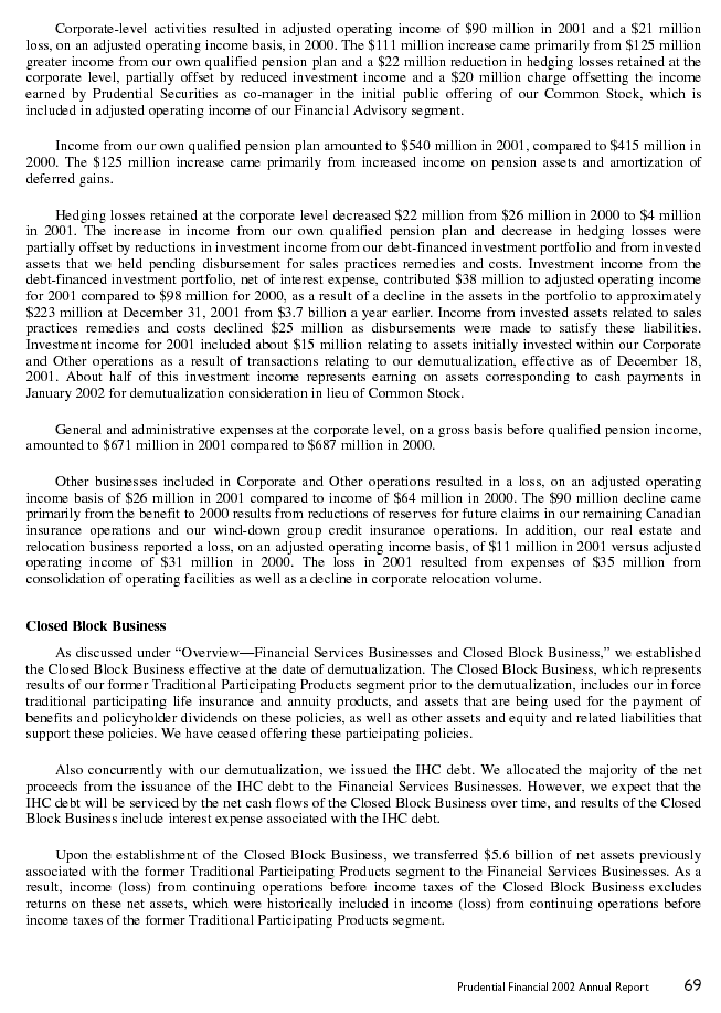 Financial Section
