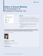 Notice of Annual Meeting of Shareholders of Prudential Financial, Inc.