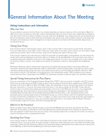 General Information About the Meeting